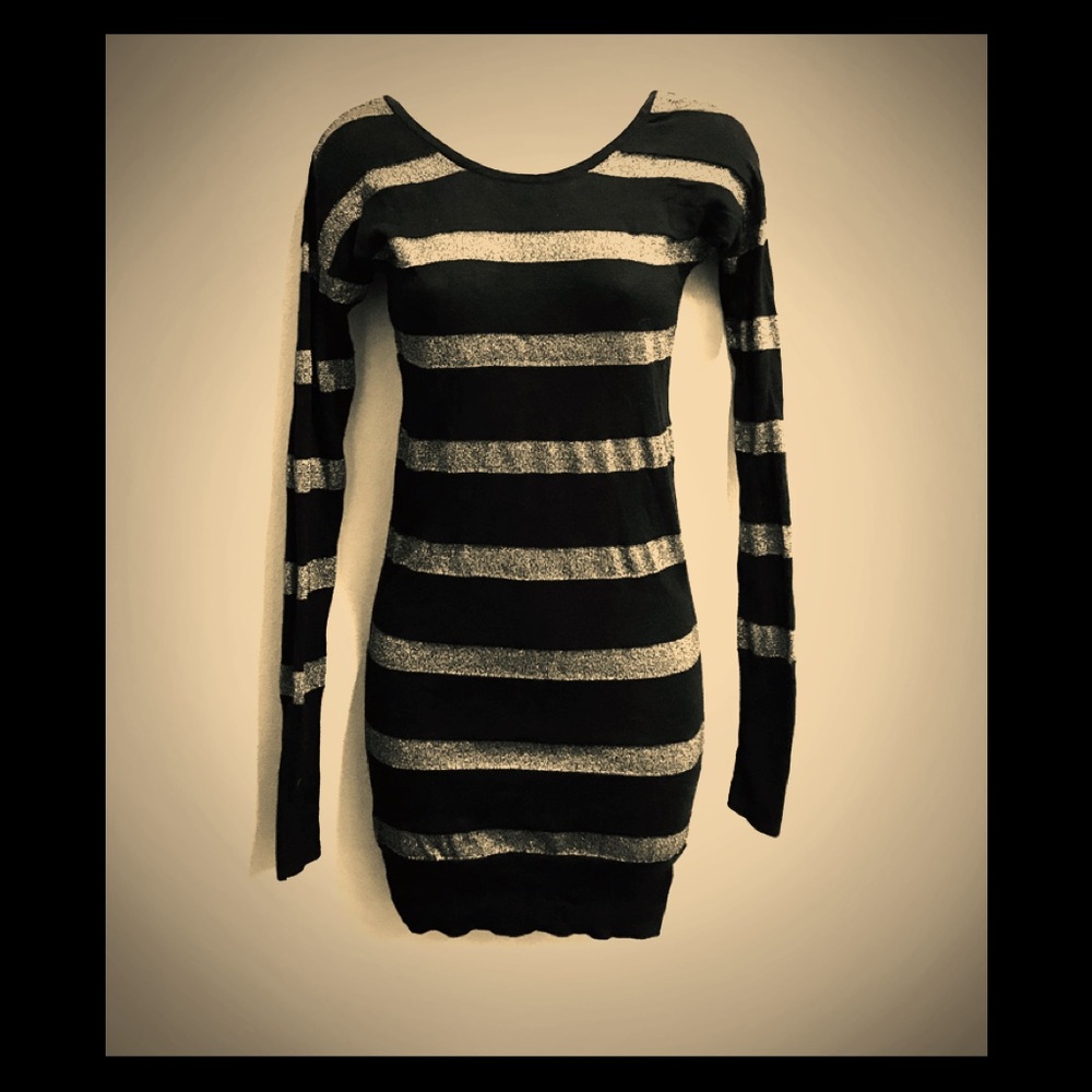 3 for $30 Sweater dress with silver stripes